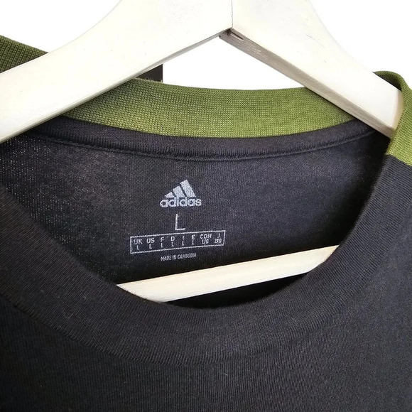 Adidas Mens Camo  3 Striped Tee Size Large Black Green - Picture 5 of 7